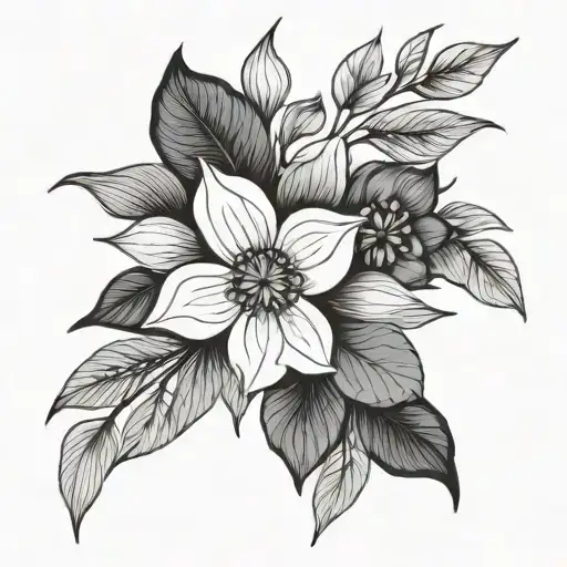 Simple Line Art Floral