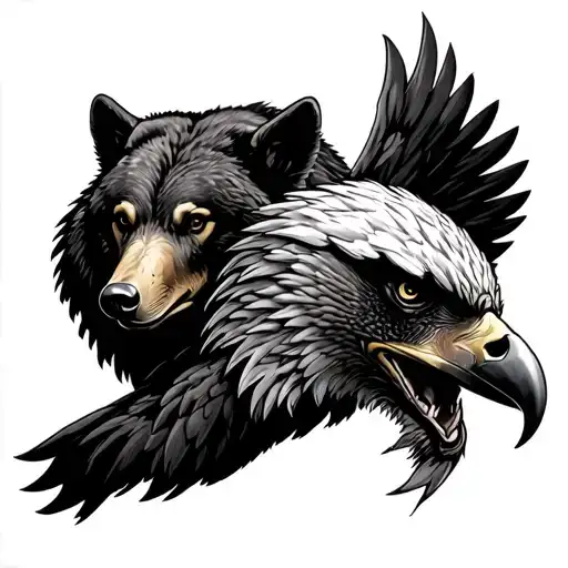 Eagles And Wolf And Bears Surrounded