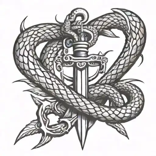 Swords Snake Grab Anchor