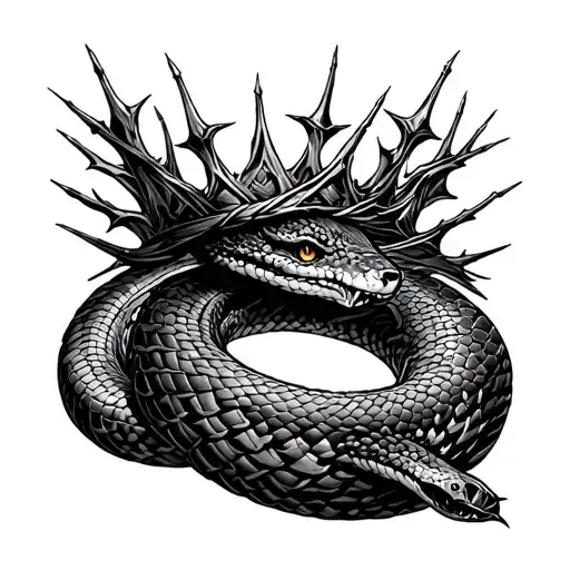 Snake And Woven Thorn Crown