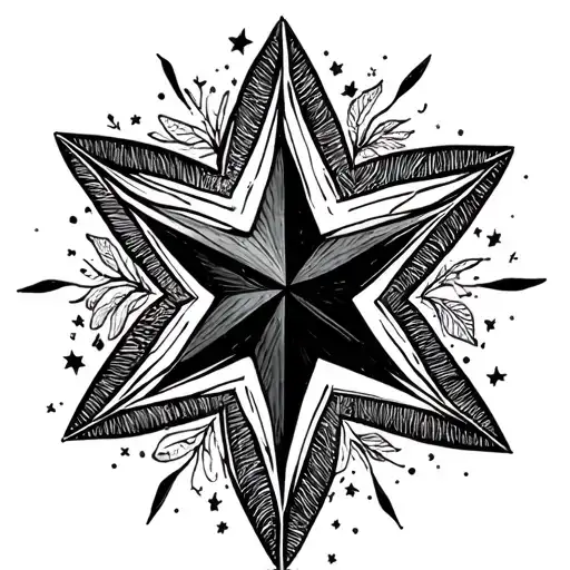 Fine Line Procreate Stamps Kind Of Star Line Art White Background
