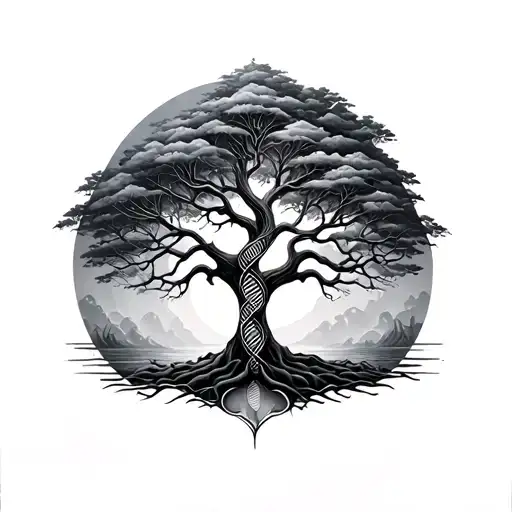 Tree Of Life And Double Helix