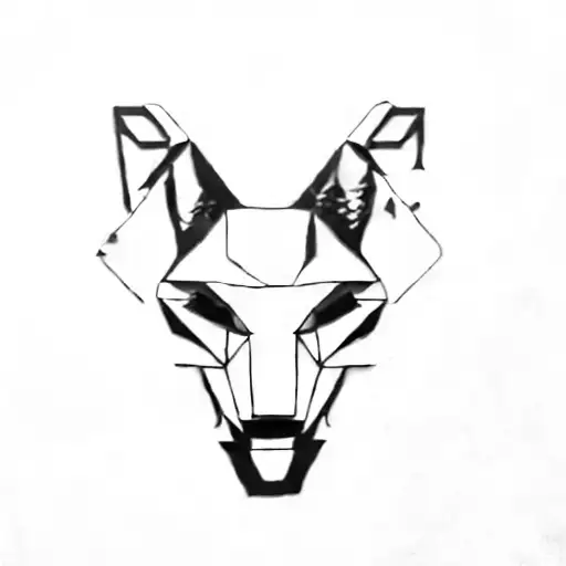 A Wolf Head Made From Mountains