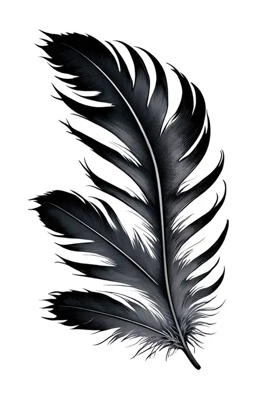 Bird Feather Fancy And Minimalist
