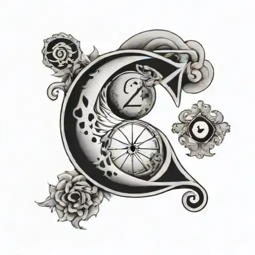 Letter Z With Moon Phase