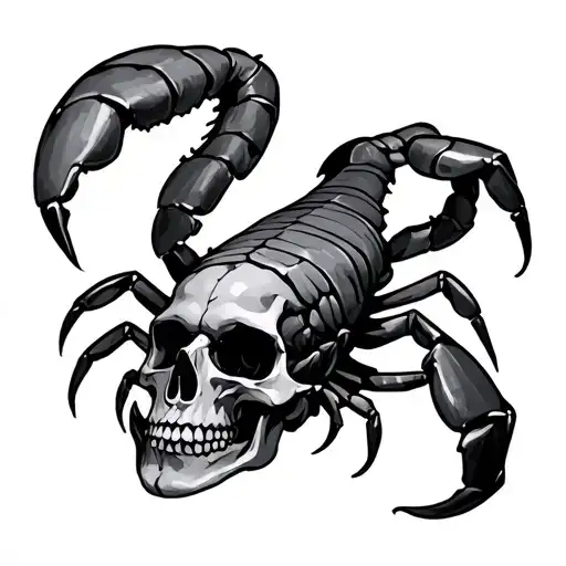 Scorpio With Head Of Skull