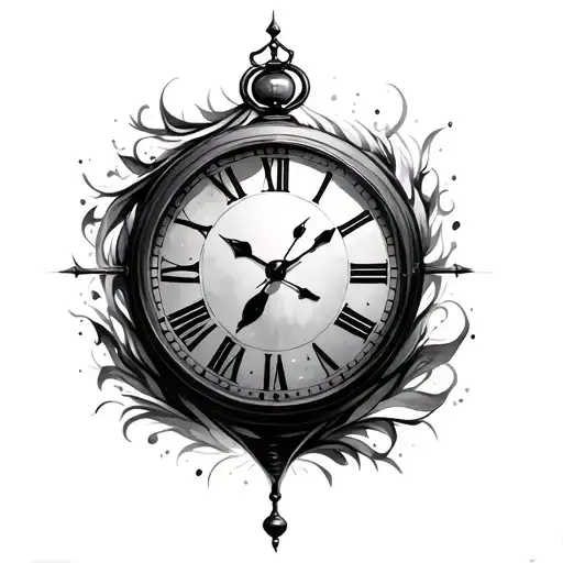 Semi Colon Hour Glass Clock