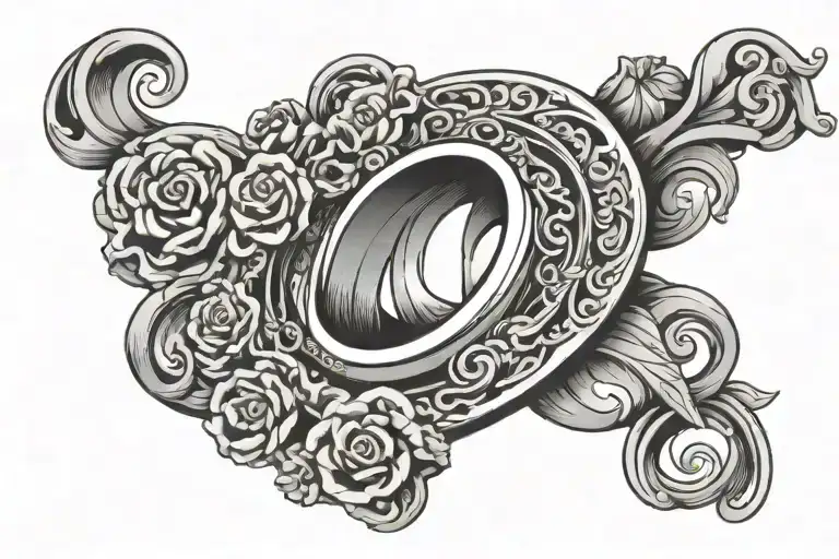 Wedding Ring Surrounded