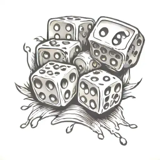 Gangster Rolling Craps Dice