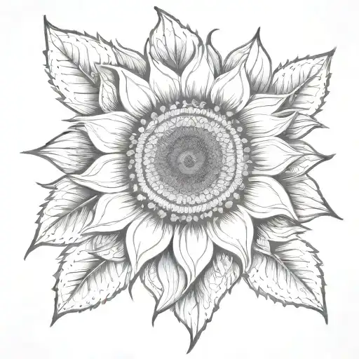 Sunflower Mandala Design Incorporating