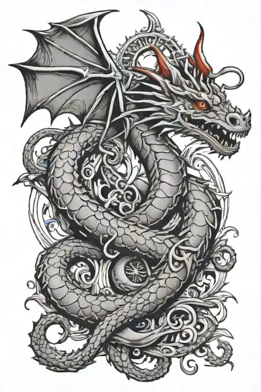 Red Dragon And Anchor