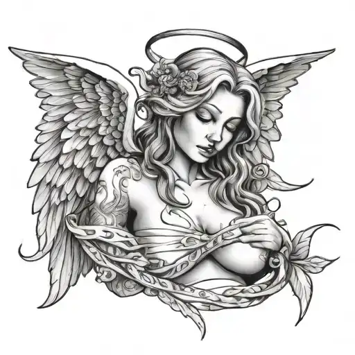 Sexy Angel With Nipples