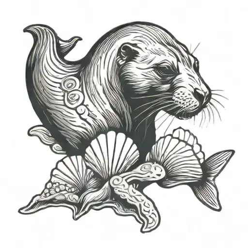 Sea Lion With Seashells