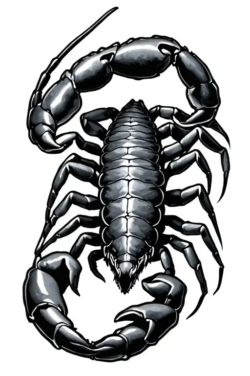 Scorpion Divine Figure Holding