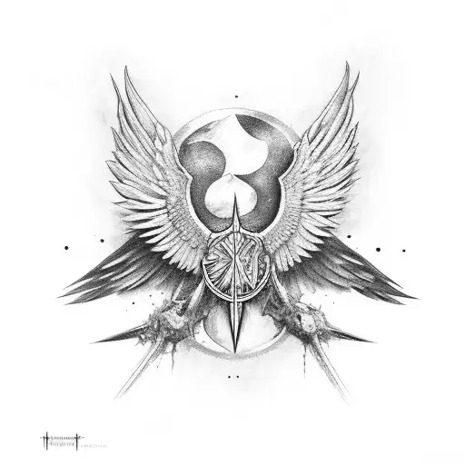 One Destroyed Wing One Fary Wing Pentagramm