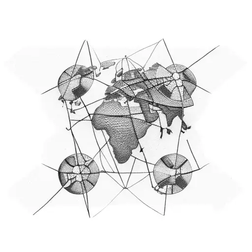 Travel With Map Grid As Backround