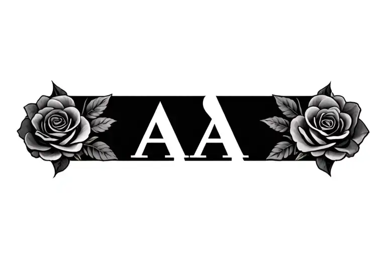 Letter A And Rose Growing