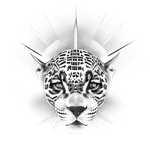 Jaguar Warrior On The Sun Pyramid