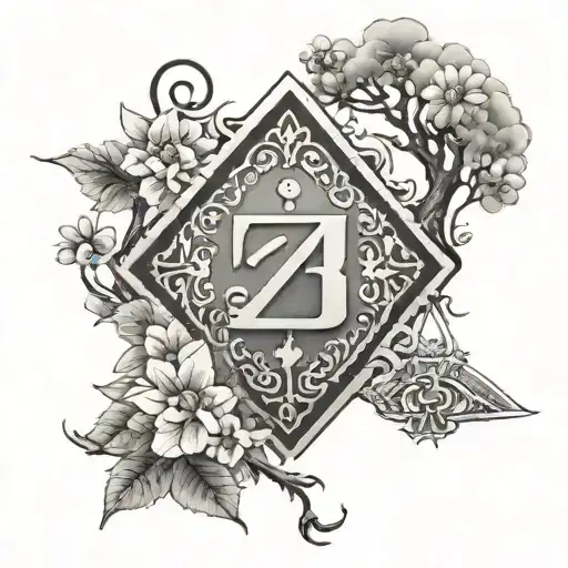 The Number 3 And 5 But With The 3 Flowered And Tree Themed And The 5 Legend Of Zelda Themed