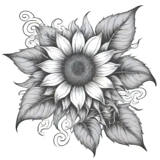 Sunflower In Thunderstorm