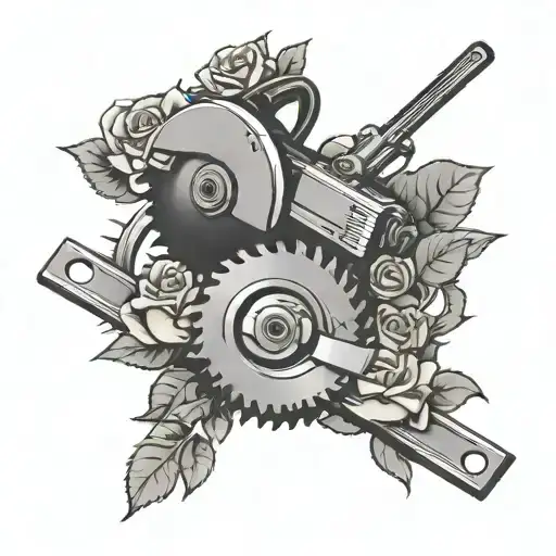 Circular Saw With Roses