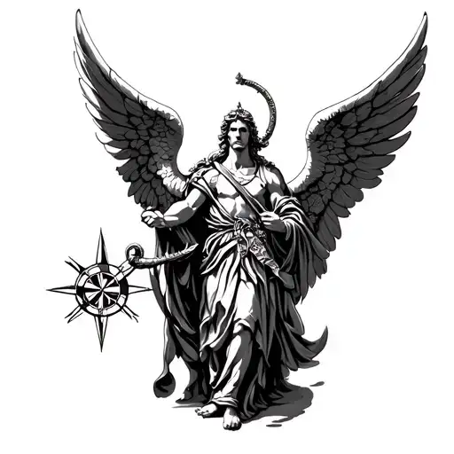 Warrior St Michael Archangel With Compass