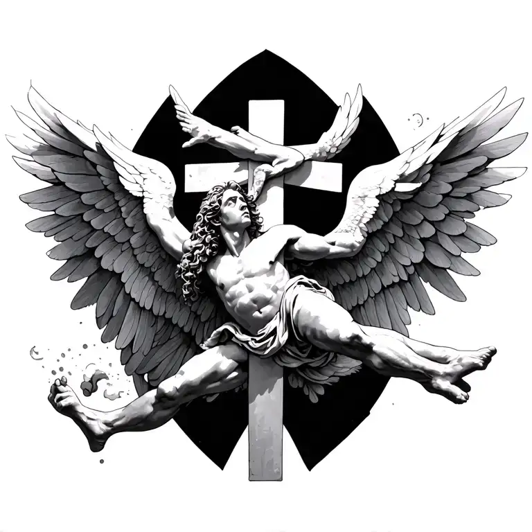 Falling Icarus And Cross