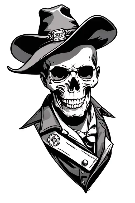 Outlaw Skull Cowboy Paramedic