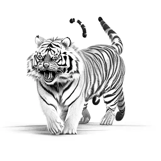 A Pomeranian Fighting A Tiger