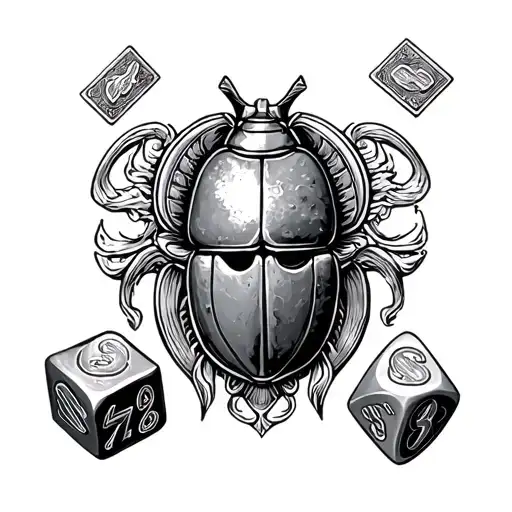 Money Dice Cards Scarabs