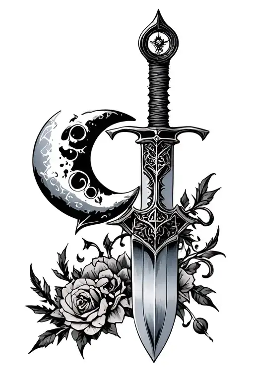 Dagger With Moon Handle