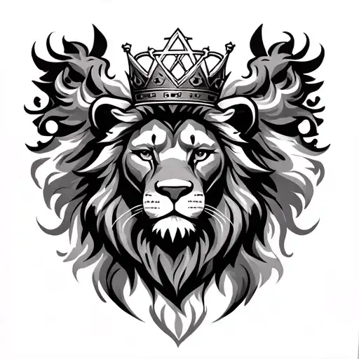 Lion With Crown And Star Of David