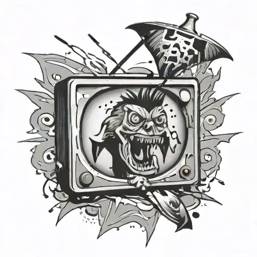 Punk Smashes Tv With A Bat