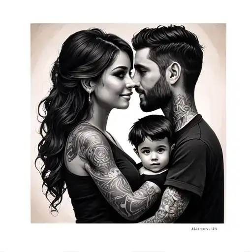 Wife And Husband Who Have Twin Son July And Love