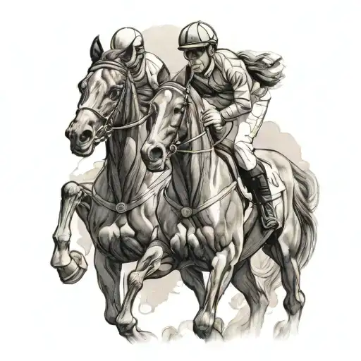 Horse And A Female Jockey