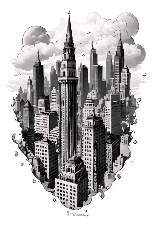 City In The Background Birthdays Going Up And Downward