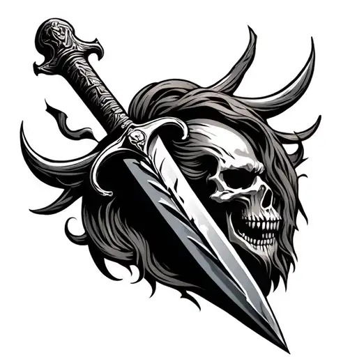 Dagger With A Head On The Handle