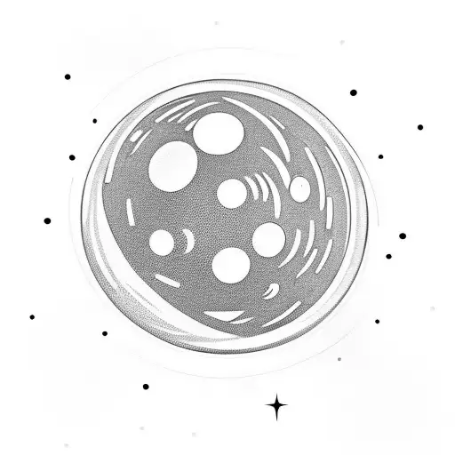 A Moon That's Also A Disco Ball In Black And White