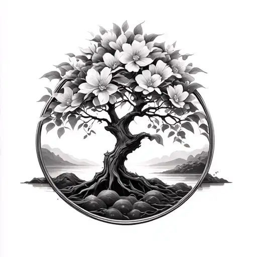 Cherry Flower Tree Of Life