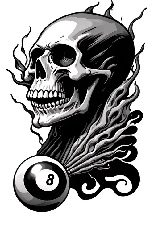 Grim Reaper Skull With 8 Ball Harley Davidson 7 Clock Jim Beam Flames