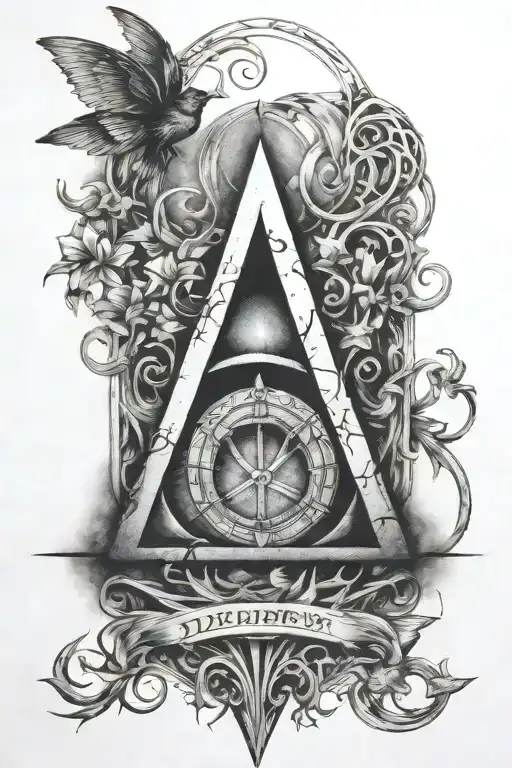 Phoneix And Deathly Hallows Symbol