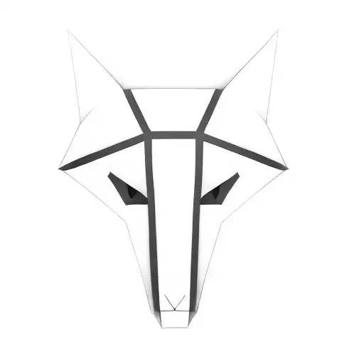 A Wolf Head Made From Mountains