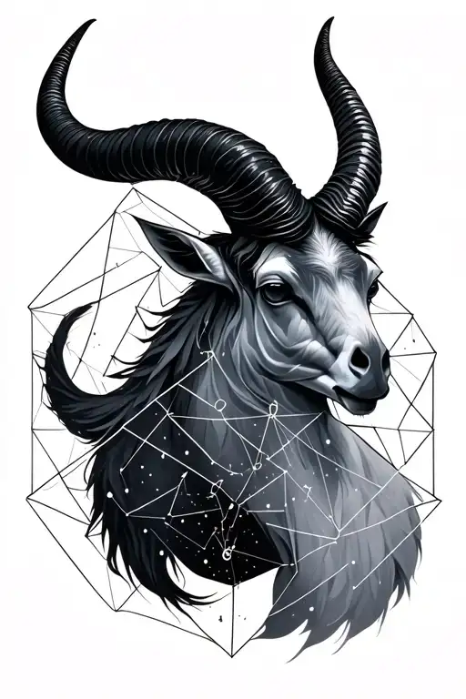 Capricorn Constellation Geometric Representation