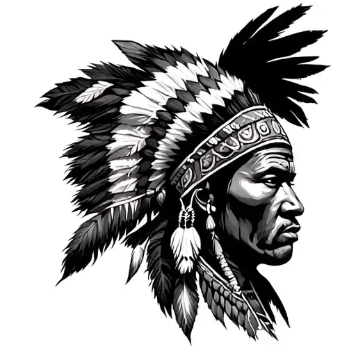 African Native America Warrior