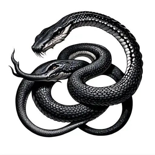 Ouroboros Snake Fineline