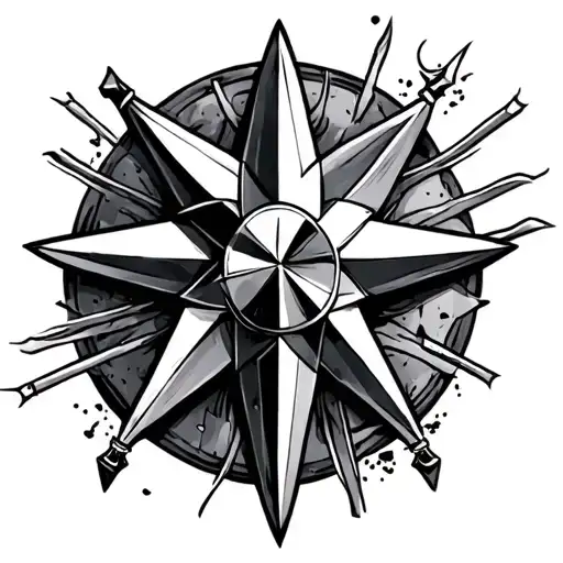 German With Ninja Star