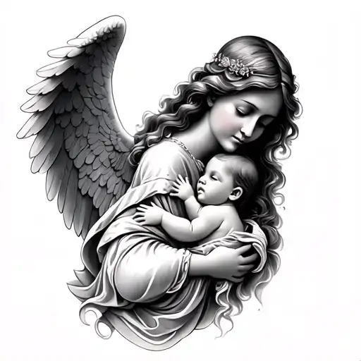 Angel And Baby Angel Sleeve