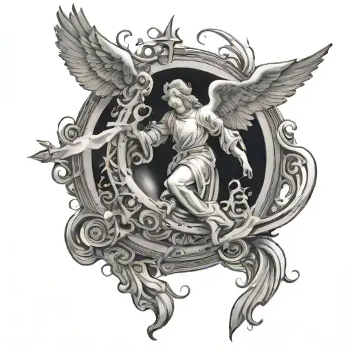 Guardian Angel Going Into A Black Hole