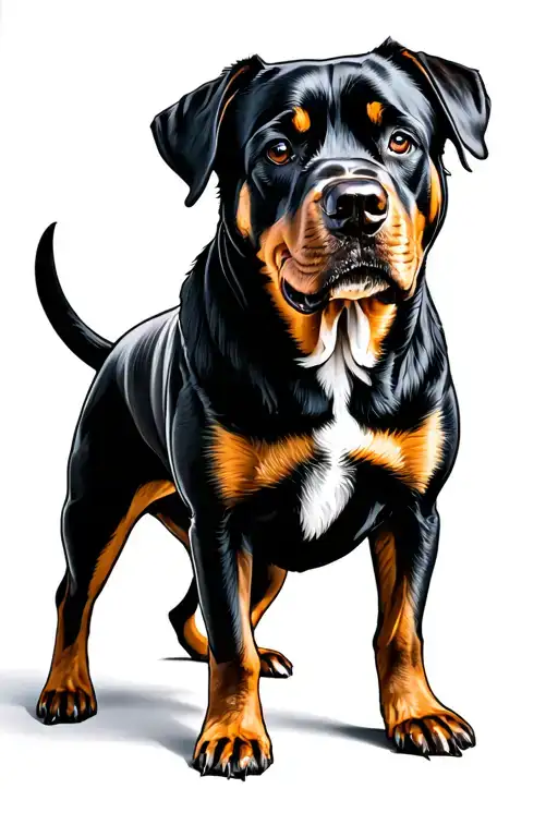 Rottweiler Standing Proudly