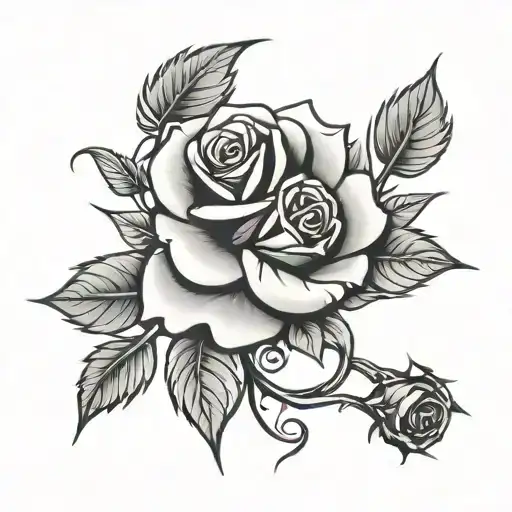 Rose Tribal Thorns Wrapped